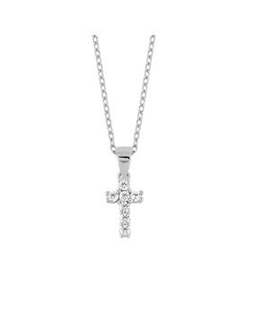 Lykken Crosses Silver Necklace 45 cm