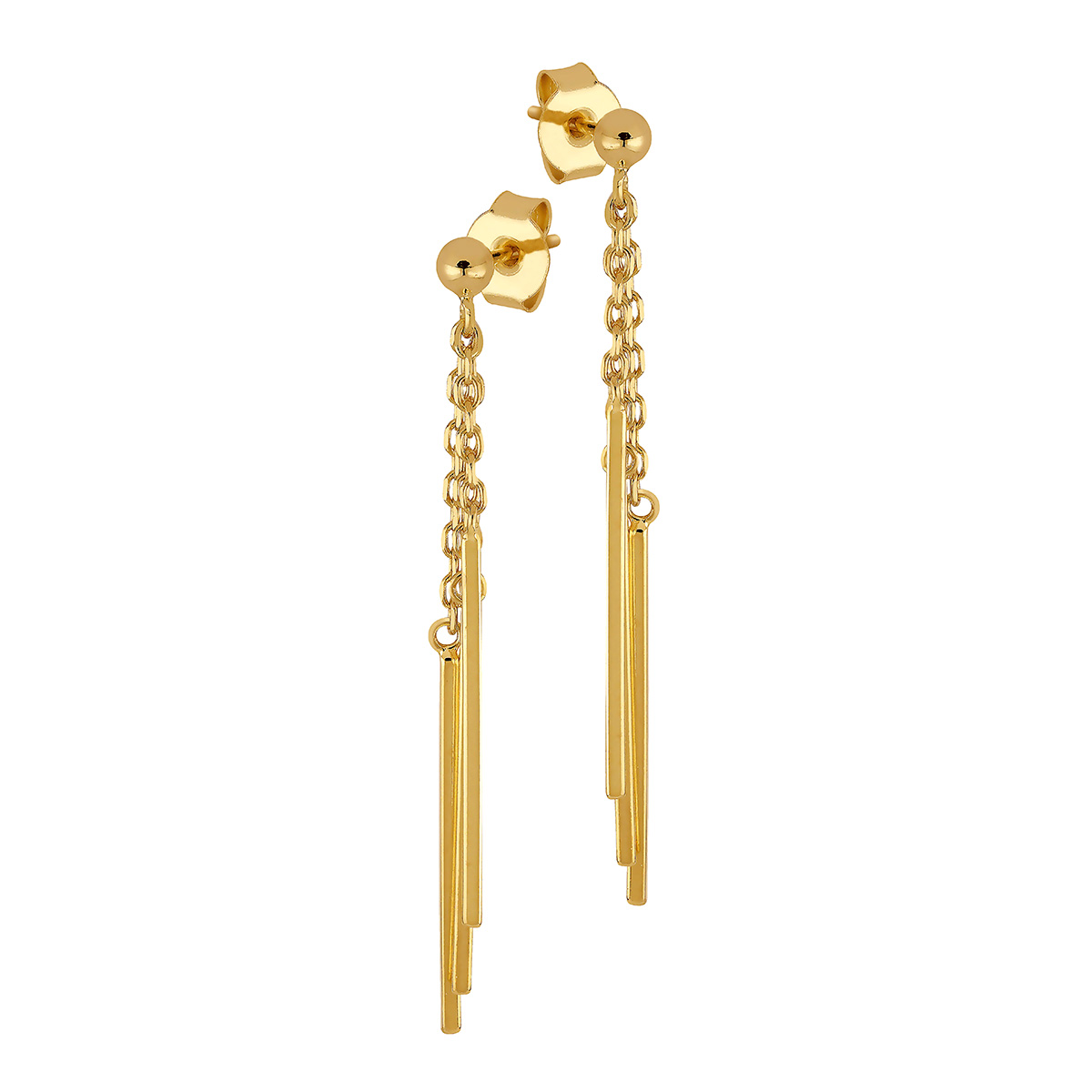 Lykka Casuals Gold-Plated Dangle Earrings 4.5 cm
