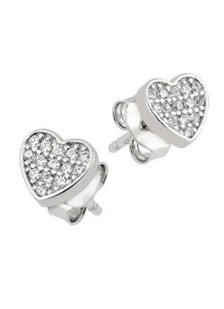 Lykken Hearts Silver Heart Earrings 7 mm