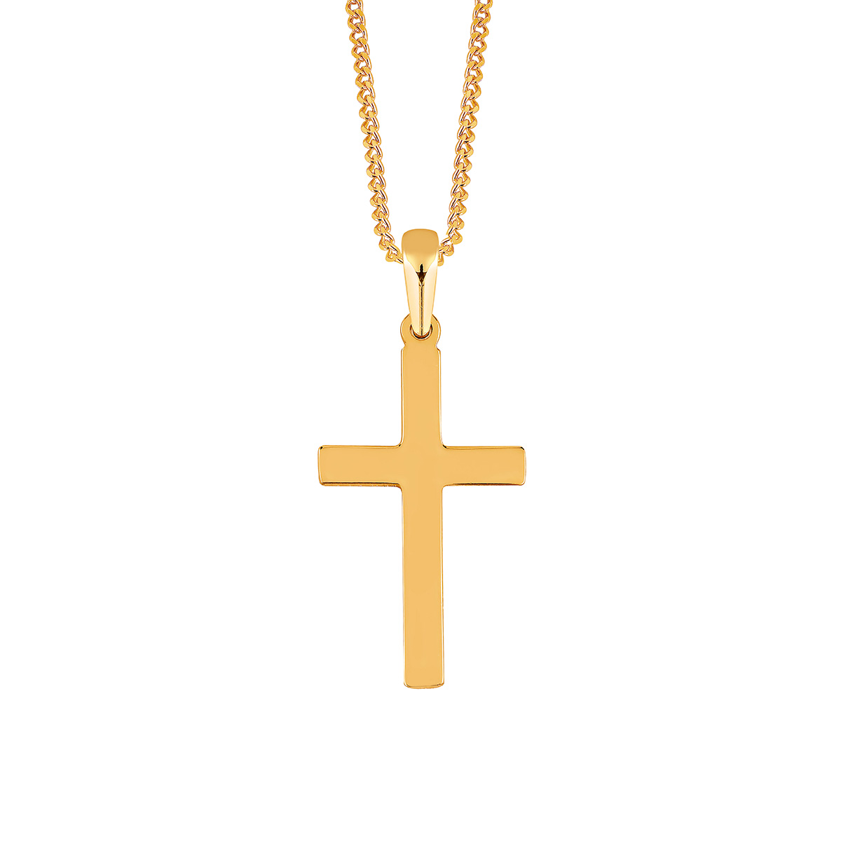 Lykka Crosses gold plated cross necklace 29 mm