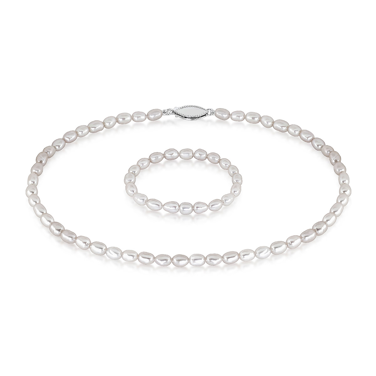 Lykken Pearls christening pearl necklace 30+10cm