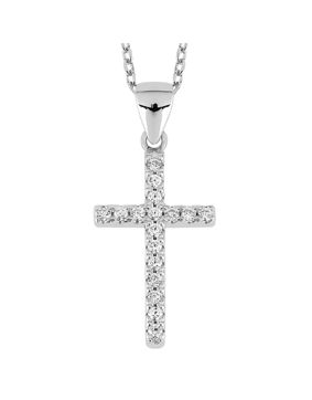 Lykken Crosses silver statement cross necklace 45 cm