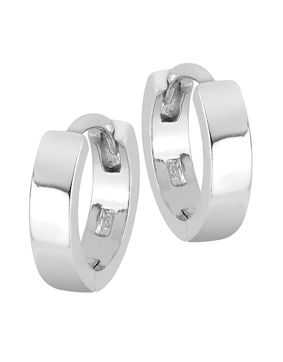 Lykken Casuals silver wide hoop earrings