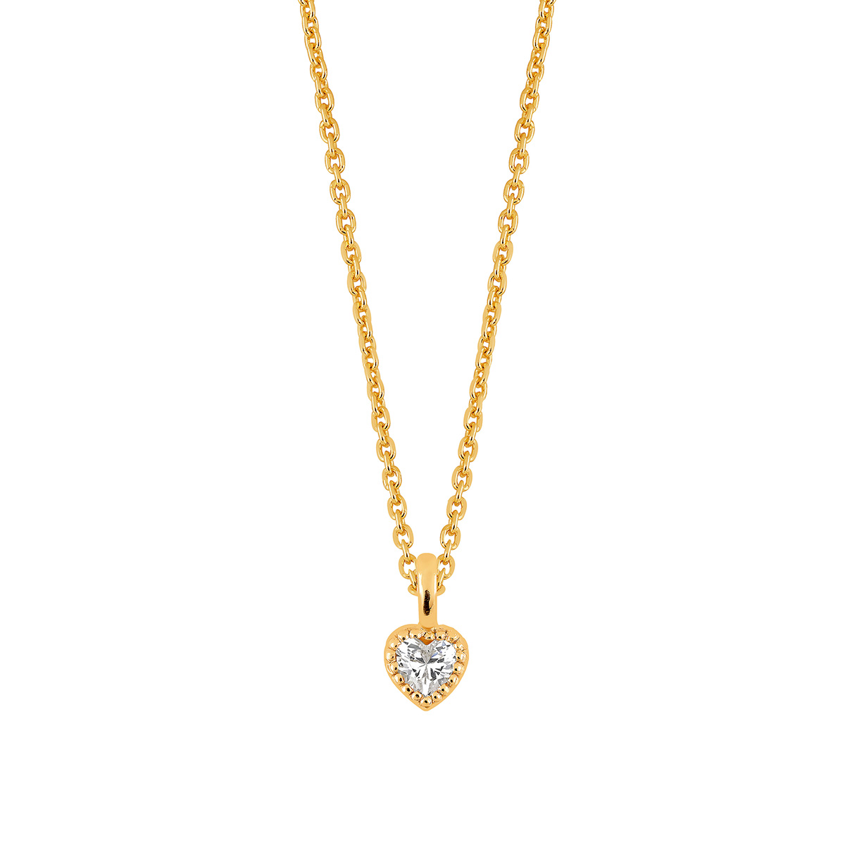 Lykka Hearts Heart Necklace gold-plated silver 4mm LYS25058