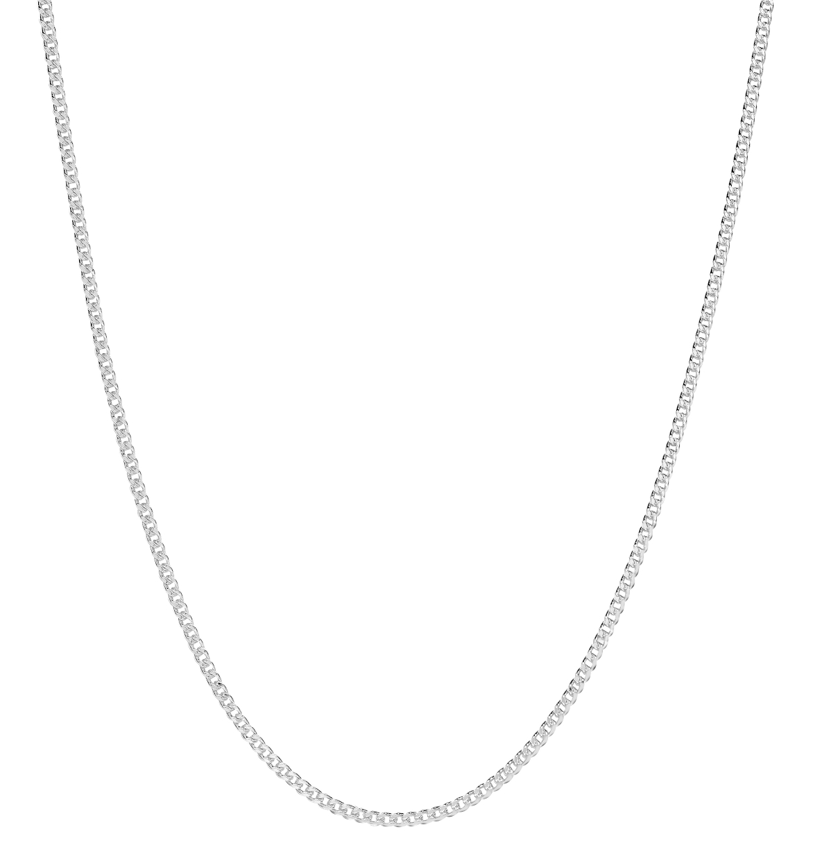 Lykka Basics silver curb chain 1,3 mm 48.0
