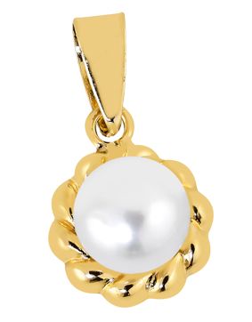 Lykka Pearls pearl knot pendant in yellow gold