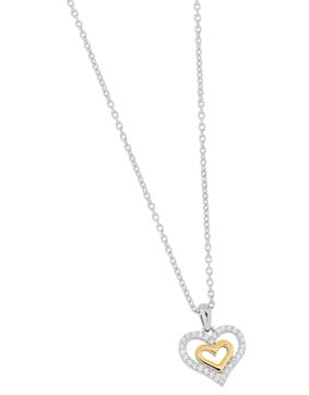 Lykken Hearts two-tone silver necklace