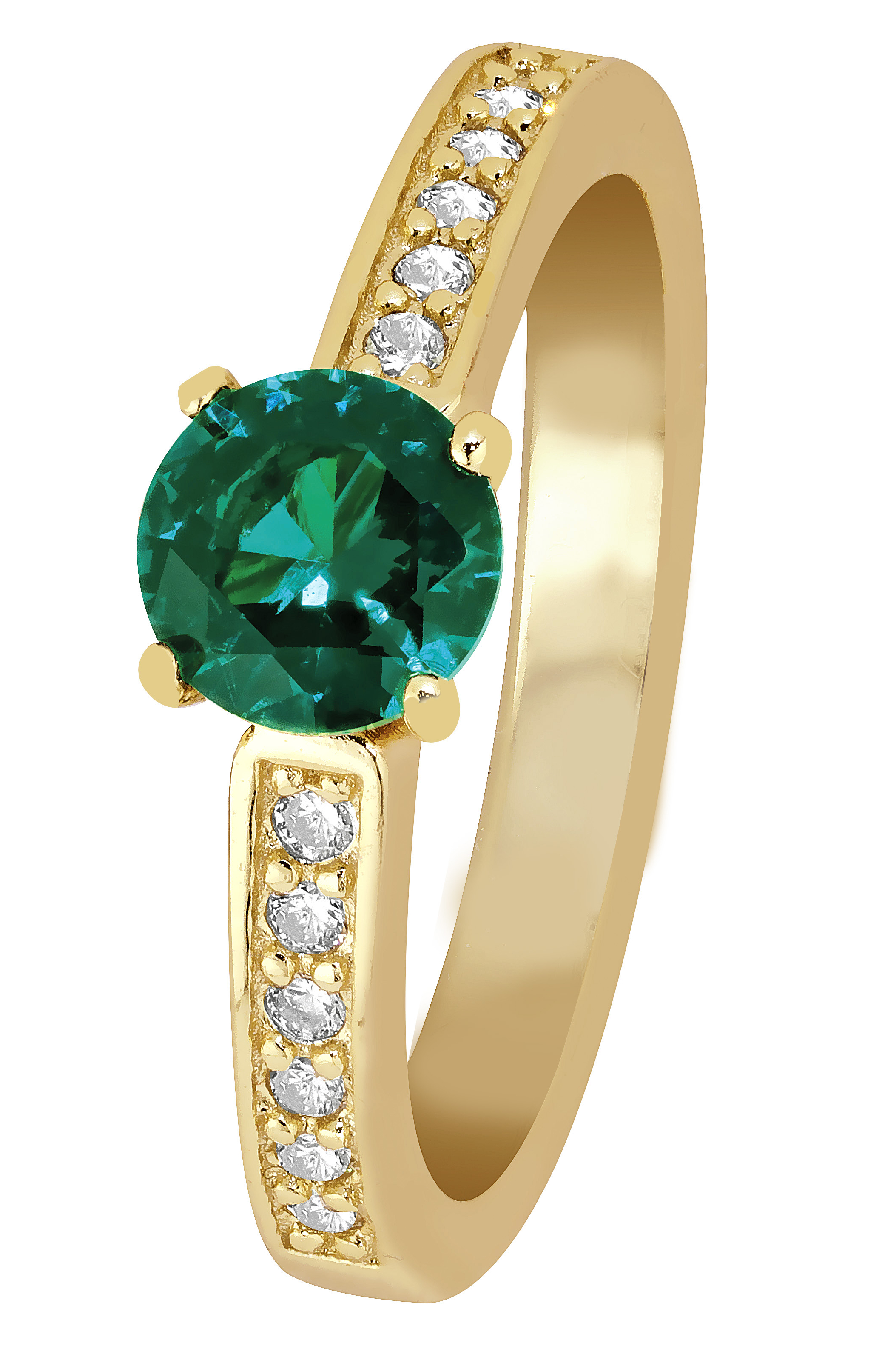 Lykka Casuals side stone gold-plated silver ring