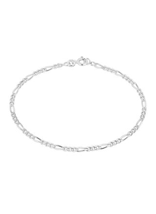 Lykka Basics silver figaro chain bracelet 2,8 mm