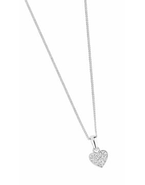 Lykka Hearts pave heart necklace