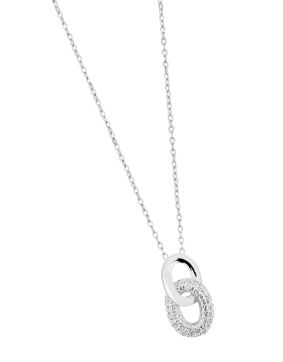 Lykka Casuals oval pave necklace