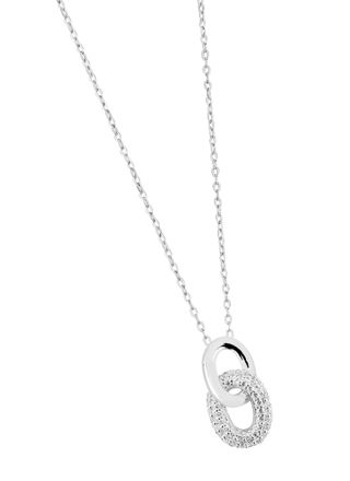 Lykka Casuals oval pave necklace