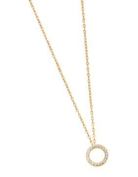 Lykka Casuals pave round necklace