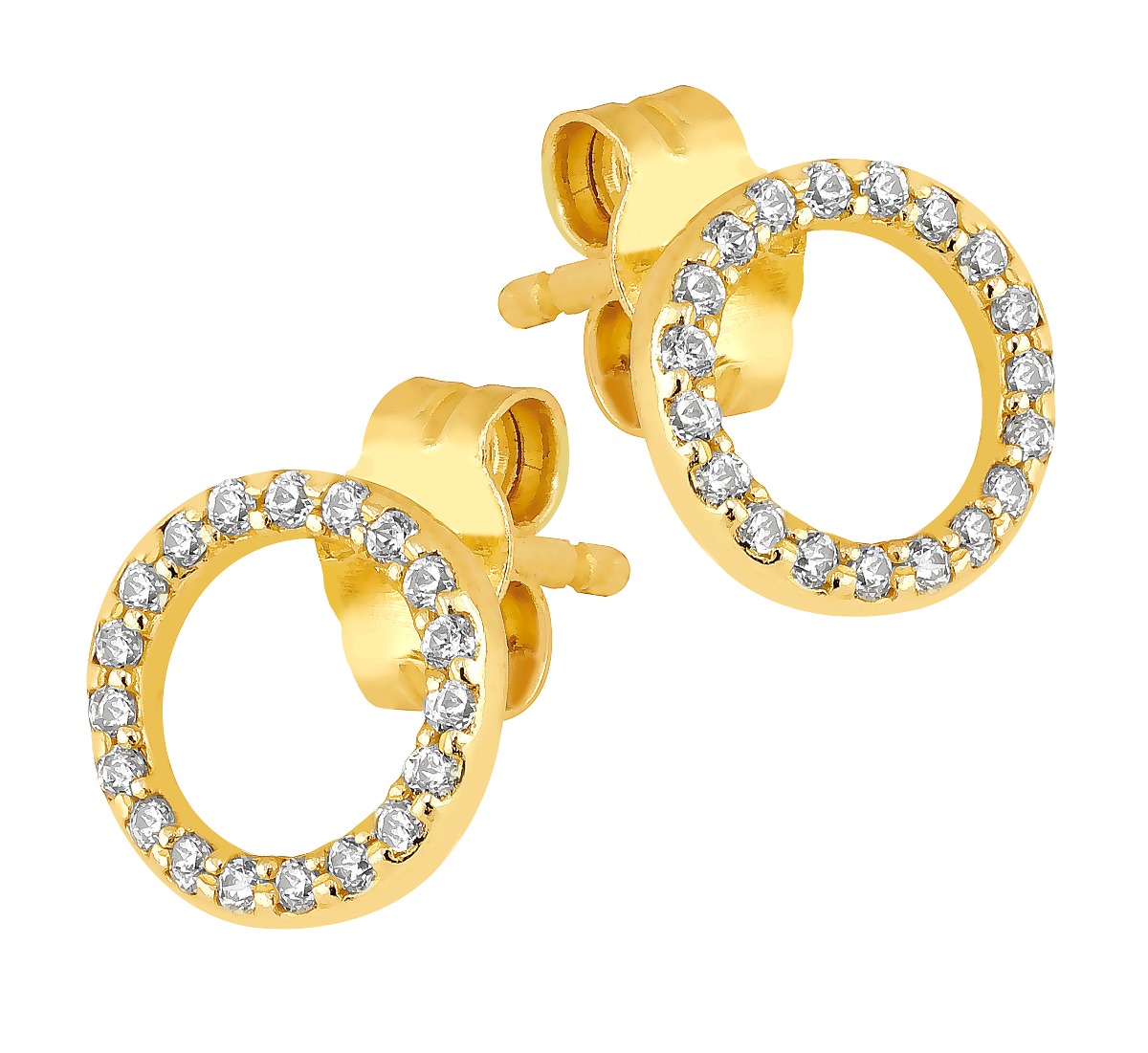 Lykka Casuals pave round earrings