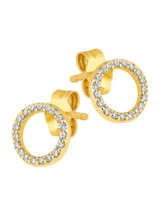 Lykka Casuals pave round earrings