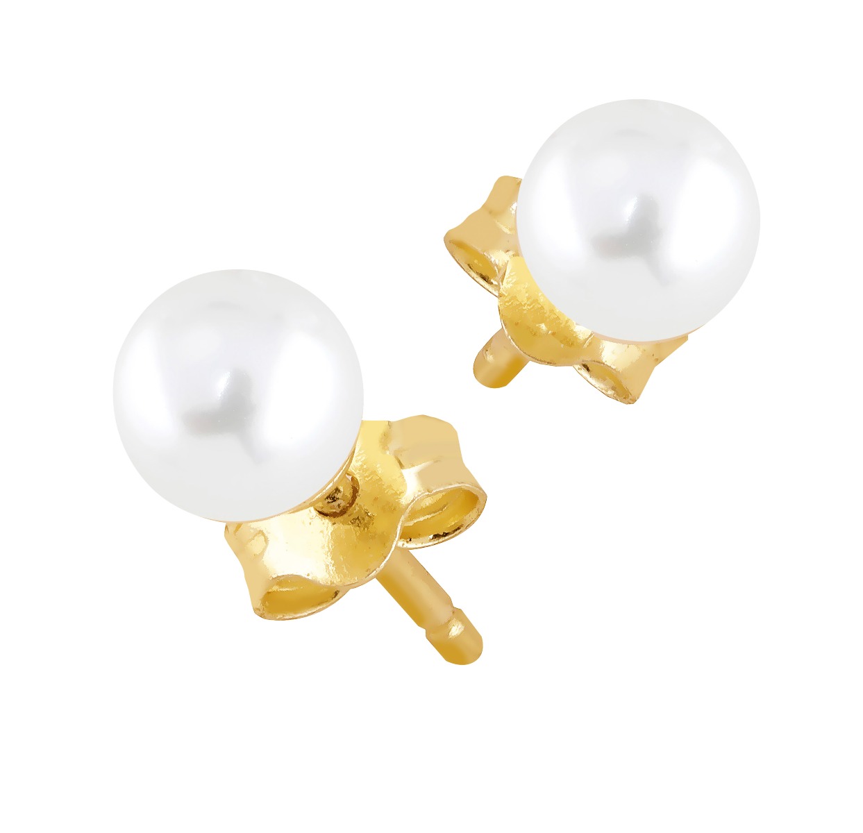 Lykka Pearls pearl earrings gold plated