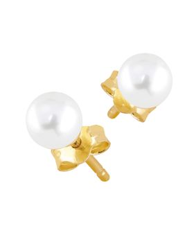 Lykken Pearls pearl earrings gold plated