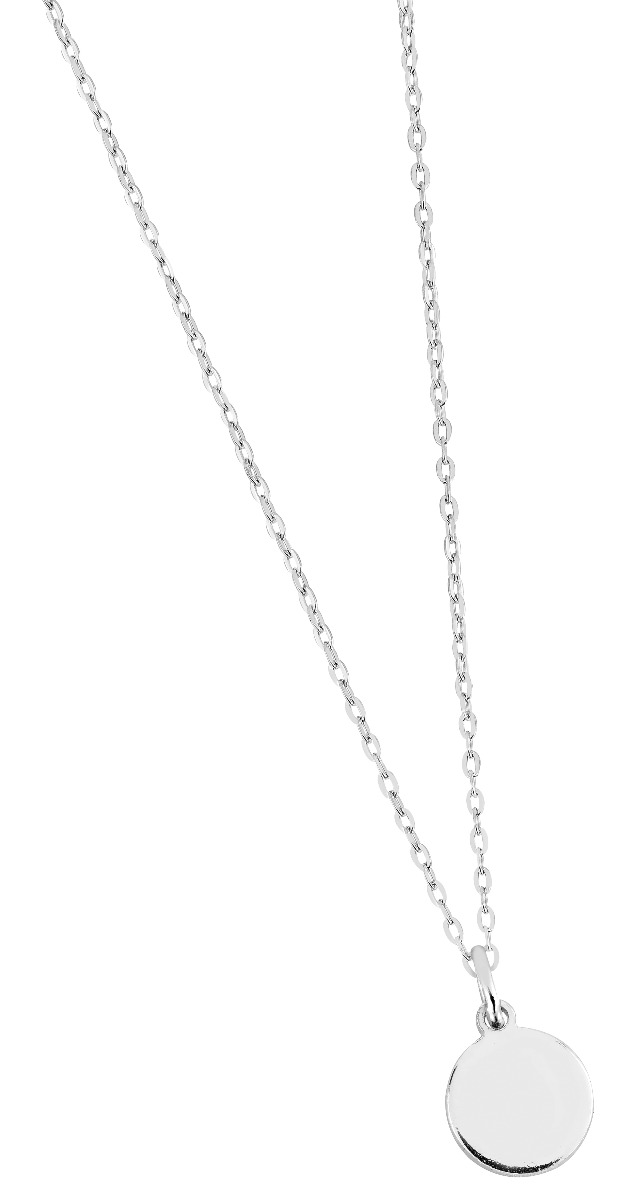 Lykka Casuals engravable personalized initial necklace silver