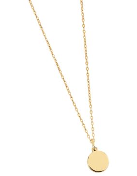 Lykken Casuals engravable personalized initial necklace gold plated