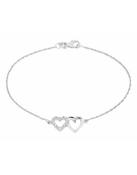 Lykken Hearts heart bracelet silver