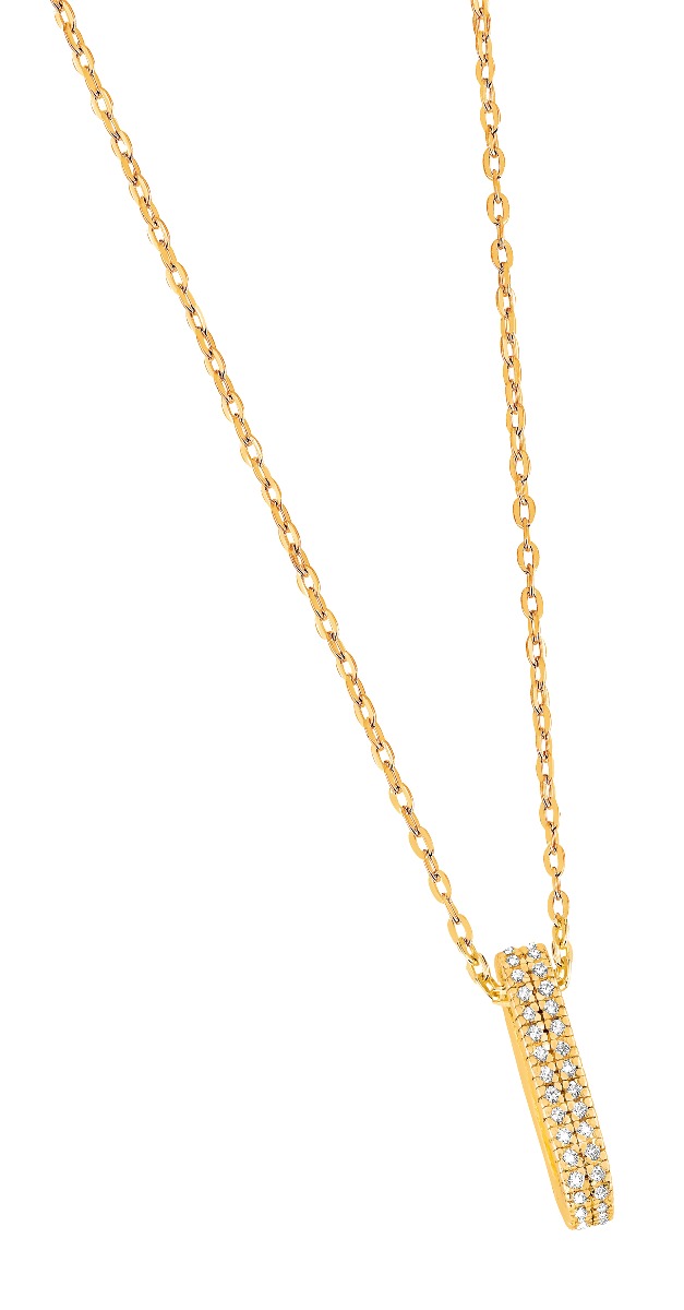 Gold plated carabiner oval necklace