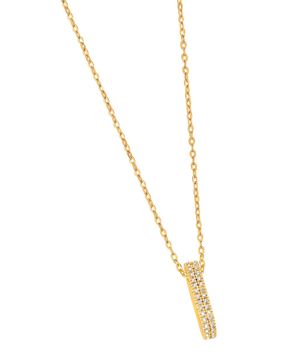 Gold plated carabiner oval necklace