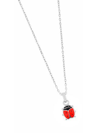 Lykka Symbols Ladybug necklace silver
