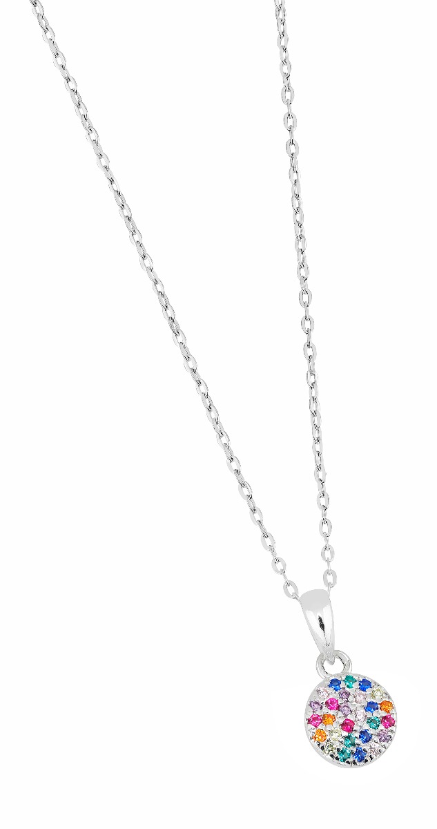 Lykka Casuals rainbow silver necklace