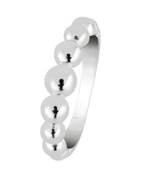 Lykka Casuals silver beaded ring