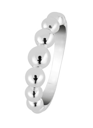 Lykka Casuals silver beaded ring