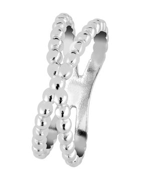 Lykka Casuals crossover silver ring