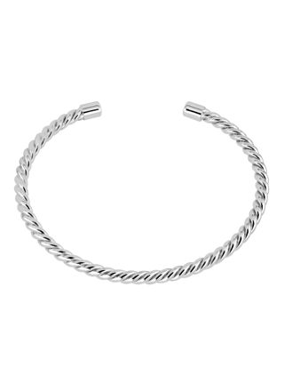 Lykka Casuals twisted silver bangle bracelet