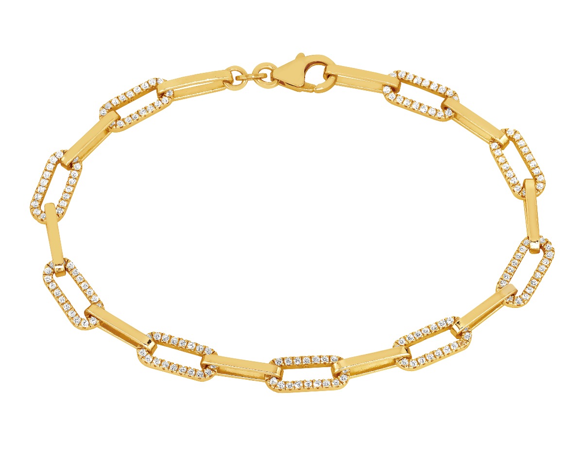 Lykka Casuals gold plated carabiner bracelet