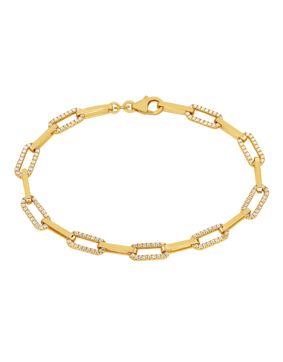 Lykken Casuals gold plated carabiner bracelet