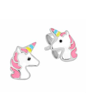 Lykka Symbols unicorn earrings silver