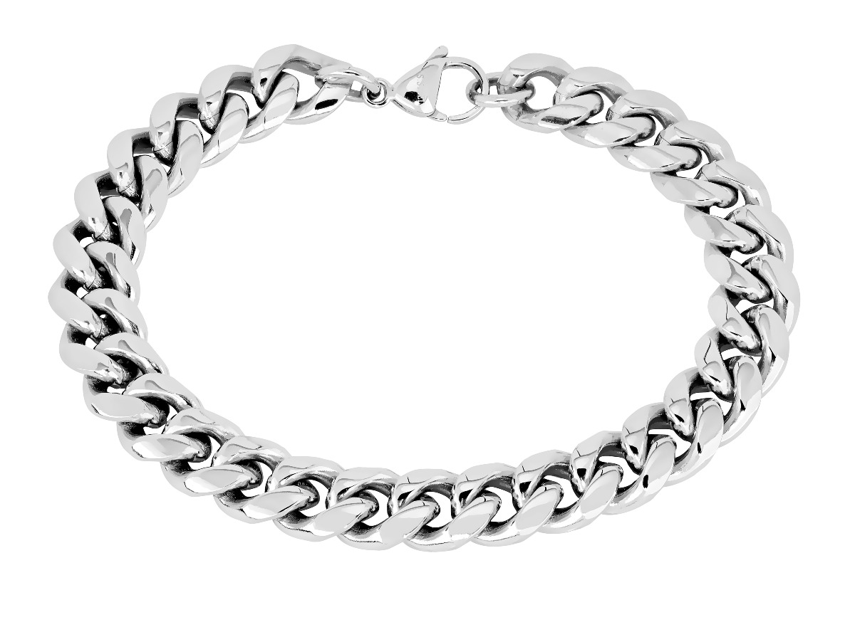 Lykka Strong cuban bracelet 10 mm silver color