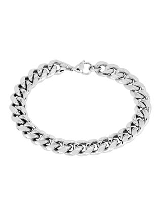Lykka Strong cuban bracelet 10 mm silver color