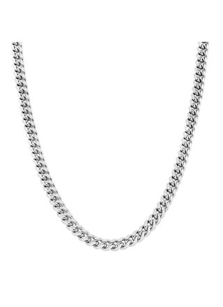 Lykka Strong cuban necklace 8 mm silver colored