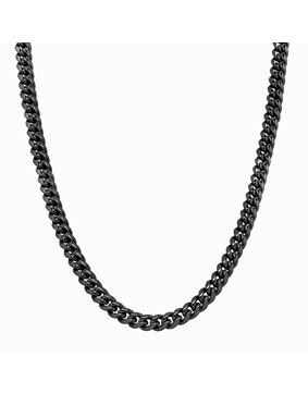 Lykka Strong cuban necklace 8 mm black