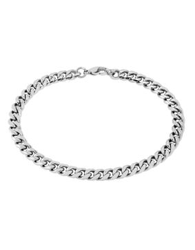 Lykken Strong cuban bracelet 6 mm silver colored
