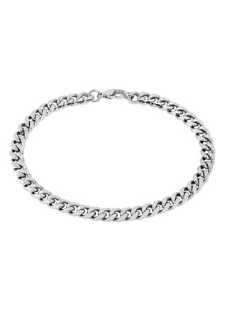Lykka Strong cuban bracelet 6 mm silver colored