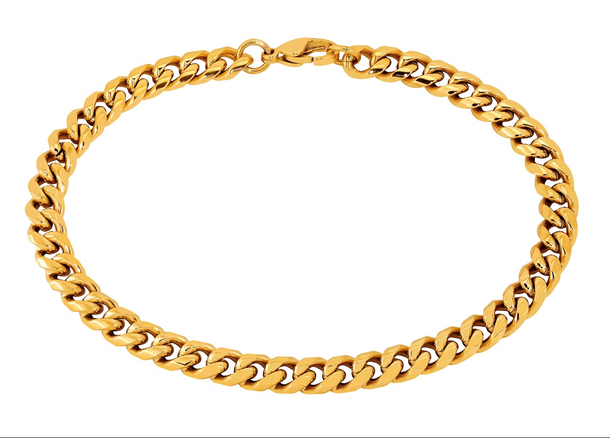 Lykka Strong cuban bracelet 6 mm gold 19-6GOLD