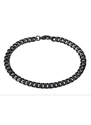 Lykka Strong cuban bracelet 6 mm black