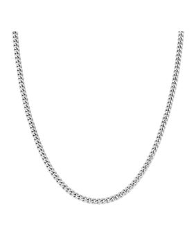 Lykken Strong cuban necklace 6 mm silver colored