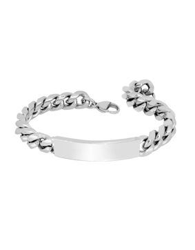 Lykken Strong ID bracelet 8 mm silver colored