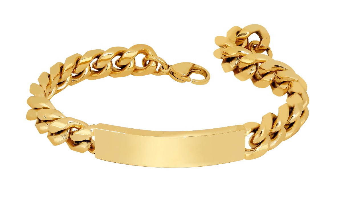 Lykka Strong cuban ID bracelet 8 mm gold 