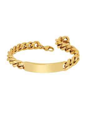 Lykken Strong cuban ID bracelet 10 mm gold