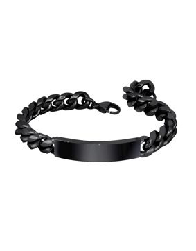 Lykka Strong black ID bracelet 8 mm black