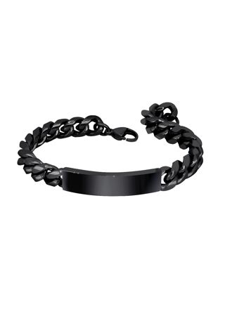 Lykka Strong black ID bracelet 8 mm black 