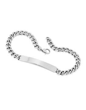 Lykka Strong cuban ID bracelet 6 mm silver colored